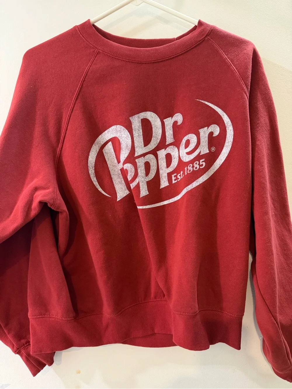 Men's Red Logo Crewneck Sweatshirt Dr Pepper